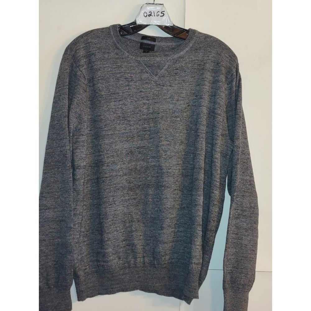 J.Crew Men's Pullover, Soft Cotton Blend Gray Crewneck Sweatshirt, Medium, Slim
